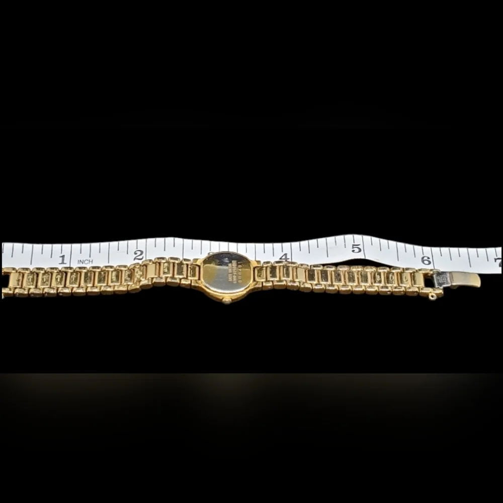 VINTAGE SEIKO LASALLE 18K GOLD PLATED WOMEN'S WATCH WITH SWAROVSKI CRYSTALS